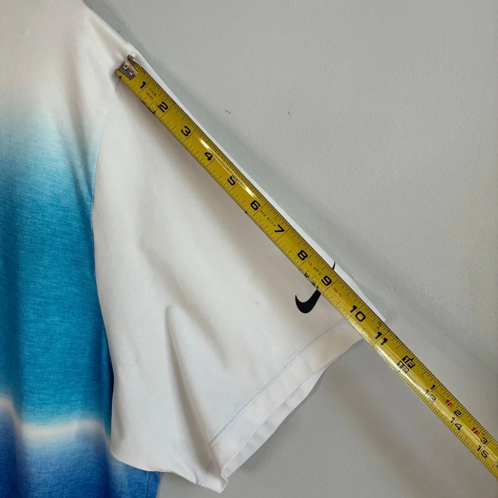 Nike Golf Polo Shirt Mens XXL Blue Ombre‎ Dri-Fit Tour Performance Short Sleeve